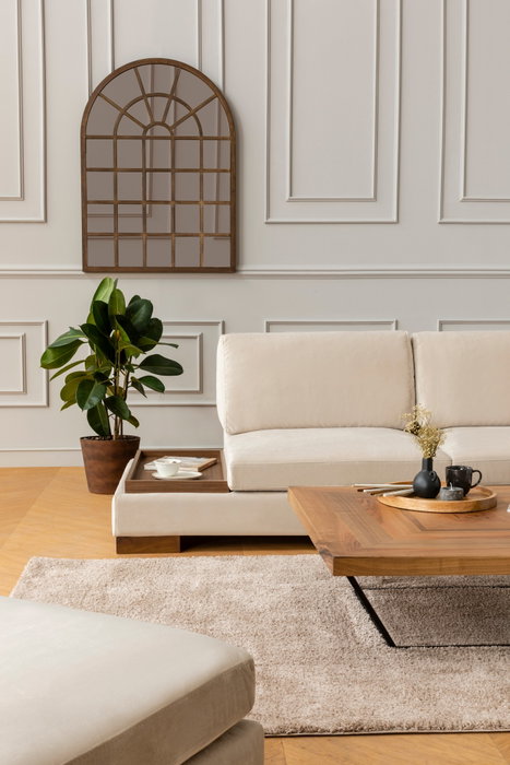 Atelier Del Sofa Tulip Corner Right con Puf - Beige
